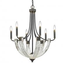  0840-6 ABI - Elwood 6 Light Chandelier in Antique Black Iron